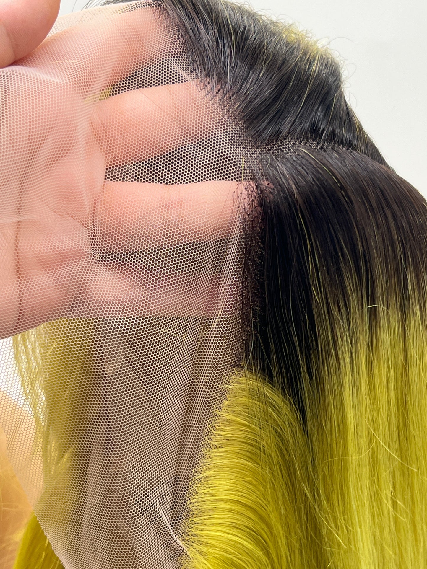 JBEXTENSION 12 Inches Bob Cut Frontlace Real Huaman Hair Crazy Color Wig PANDORA-MIMOSA