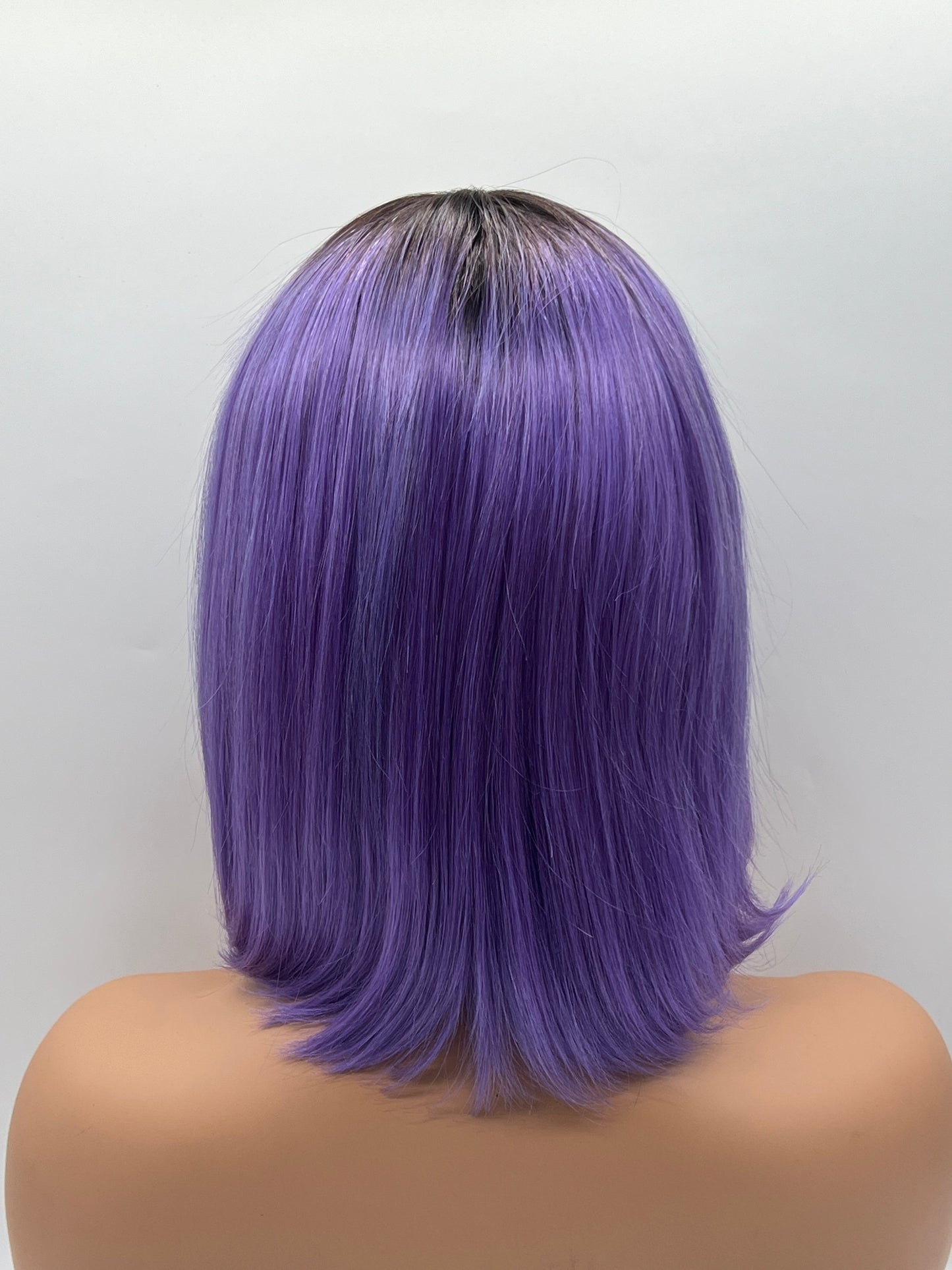 JBEXTENSION 12 Inches Bob Cut Frontlace Real Huaman Hair Crazy Color Wig PANDORA-HYACINTH