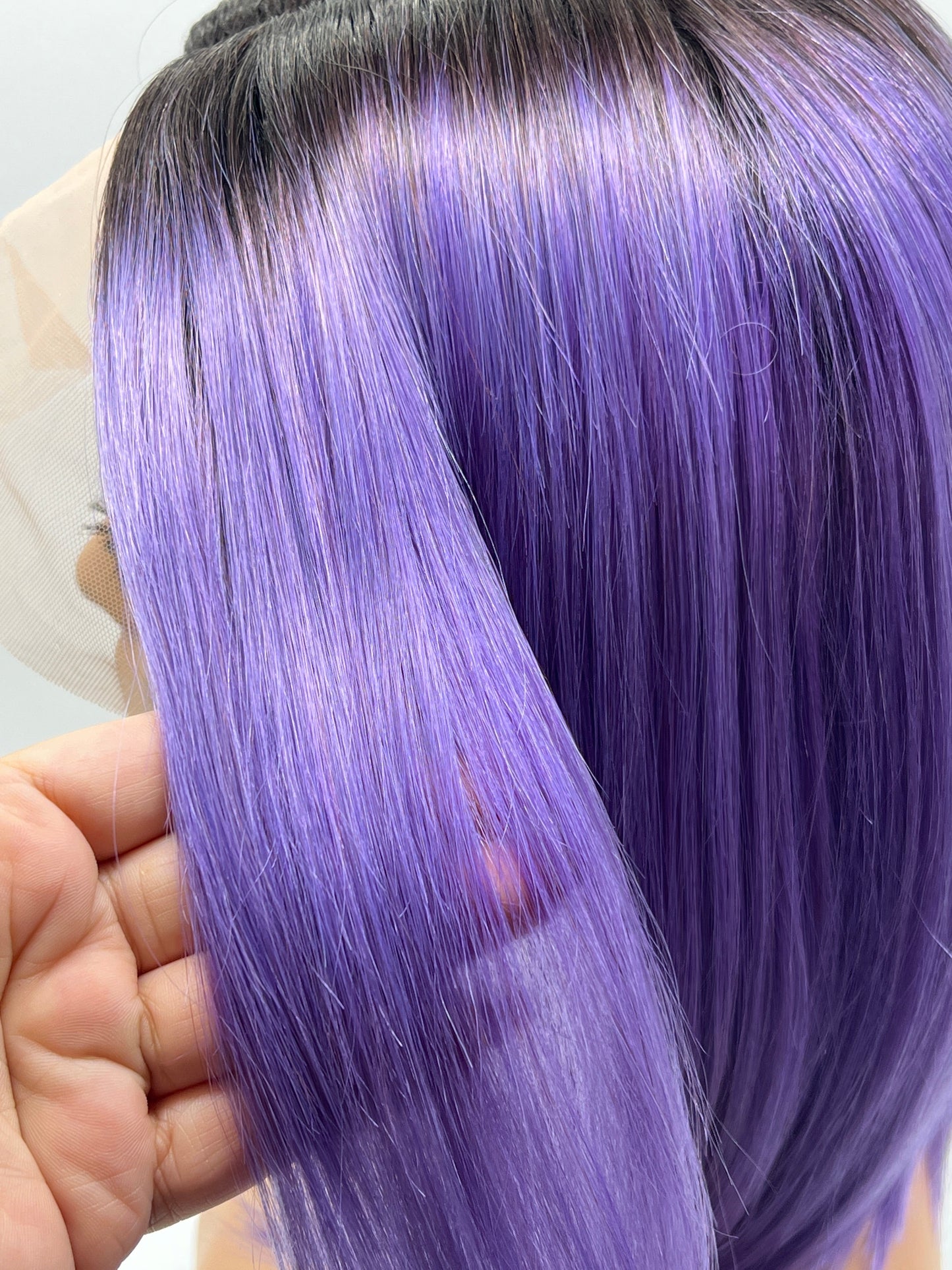 JBEXTENSION 12 Inches Bob Cut Frontlace Real Huaman Hair Crazy Color Wig PANDORA-HYACINTH