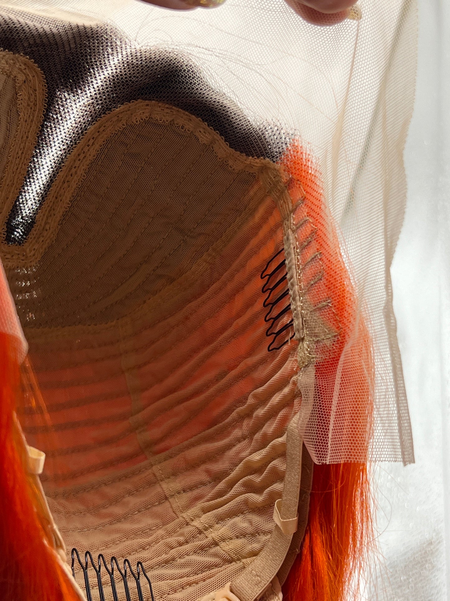 JBEXTENSION 12 Inches Bob Cut Frontlace Real Huaman Hair Crazy Color Wig PANDORA-PERSIMMON