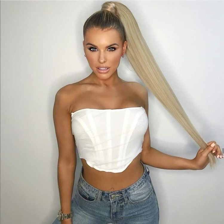 Copy Her Ponytail Hairstyle with JB 27" Straight Clip-In Ponytail