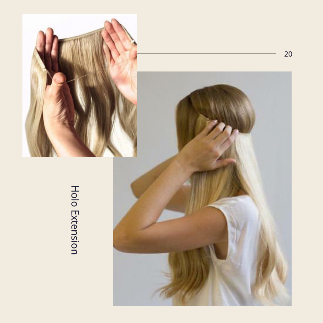 JBEXTENSION Halo Invisible Hair Extension Curly 20inch 130g