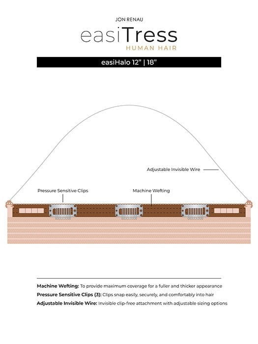 easiHalo 18" | Human Hair Extension | Halo