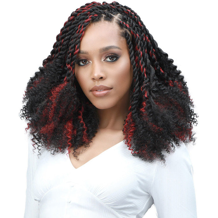 Bobbi Boss King Tips Pre-Feathered Braid - 3X KINKY CURLY TIP 4A 12"
