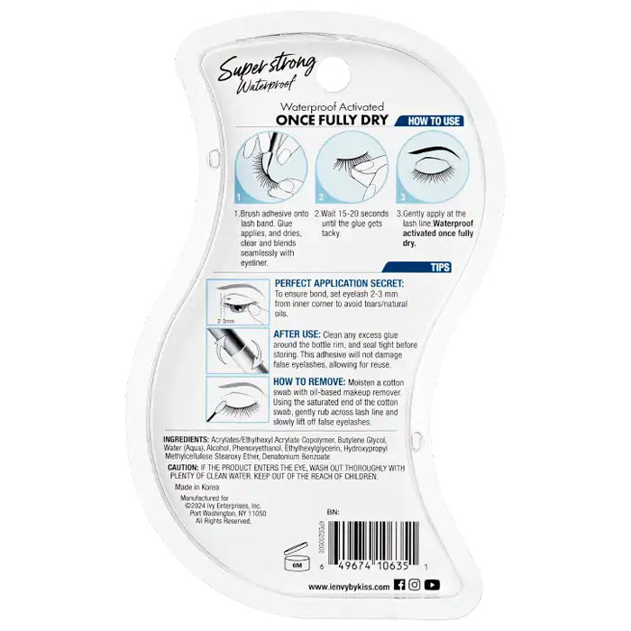 Kiss I-Envy Super Strong Waterproof  Eyelash Adhesive - CLEAR