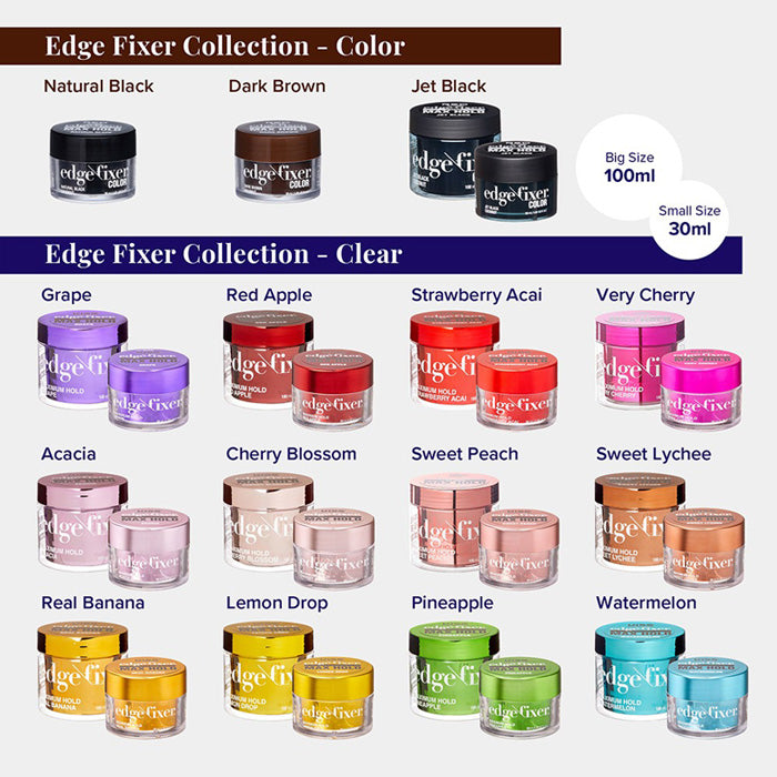 Red By Kiss Edge Fixer 24 Edge Control Max Hold Non-Flaxing Wax Gel - 1.01 Fl.Oz (30 ml)