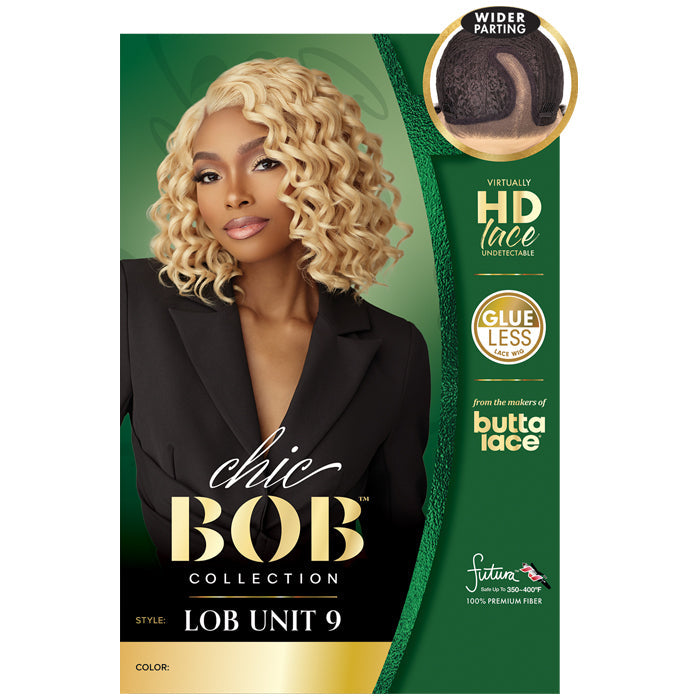 Sensationnel Chic Bob Butta Lace Glueless 5" Deep Lace Part Wig - LOB UNIT 9