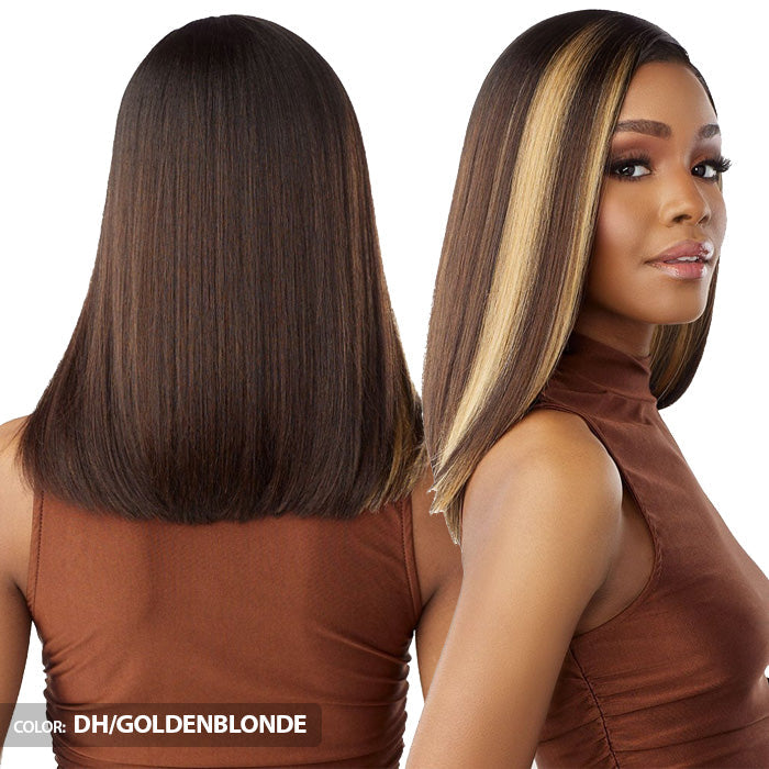 Sensationnel What Lace Human Hair Blend Glueless 13X6 HD Lace Front Wig - SHIYANA 14"