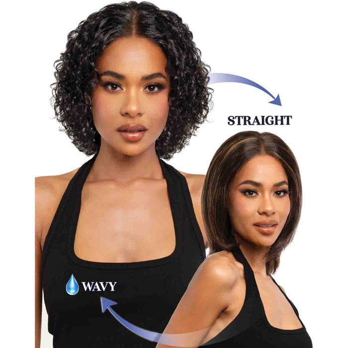 Bobbi Boss Glueless 100% Unprocessed Human Hair 13x4 Lace Front Wig Wet & Wavy - MHLF530 BLAIRE
