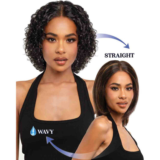 Bobbi Boss Glueless 100% Unprocessed Human Hair 13x4 Lace Front Wig Wet & Wavy - MHLF530 BLAIRE