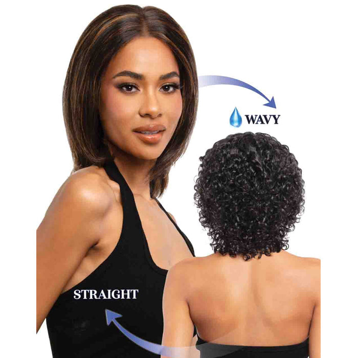 Bobbi Boss Glueless 100% Unprocessed Human Hair 13x4 Lace Front Wig Wet & Wavy - MHLF530 BLAIRE