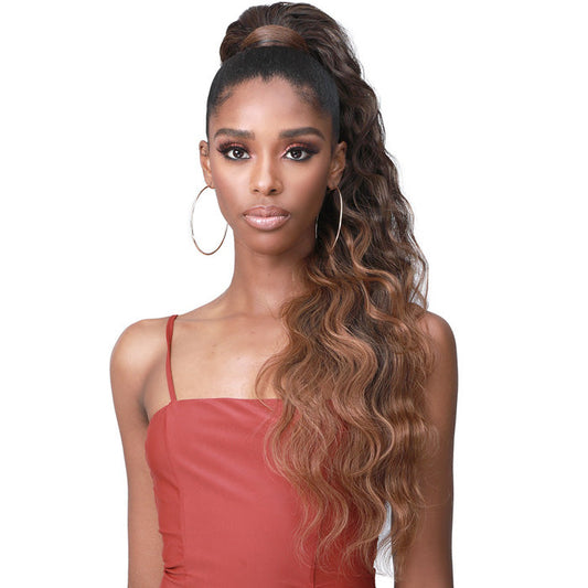 Bobbi Boss Human Hair Blend Tress Up Ponytail - BODY WAVE 28"