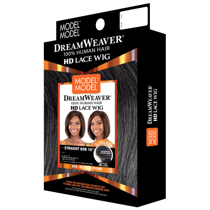 Model Model Dream Weaver 100% Human Hair Glueless 5" HD Lace Part Wig  - STRAIGHT BOB 10"