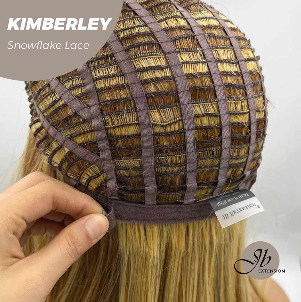 JBEXTENSION 14 Inches Honey Blonde Pre-Cut Snowflake Lace Frontlace Glueless Wig KIMBERLEY【PERMATEASE】【BENDY EAR TABS】