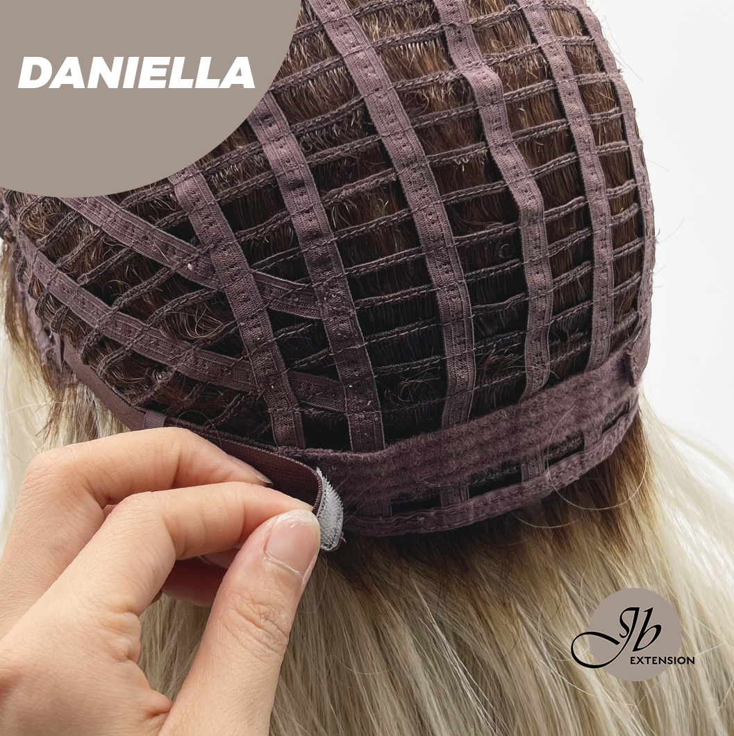 JBEXTENSION 19 Inches Blonde Wave Women Fashion Full Machine Wig DANIELLA【PLUS PERMATEASE】【BENDY EAR TABS】