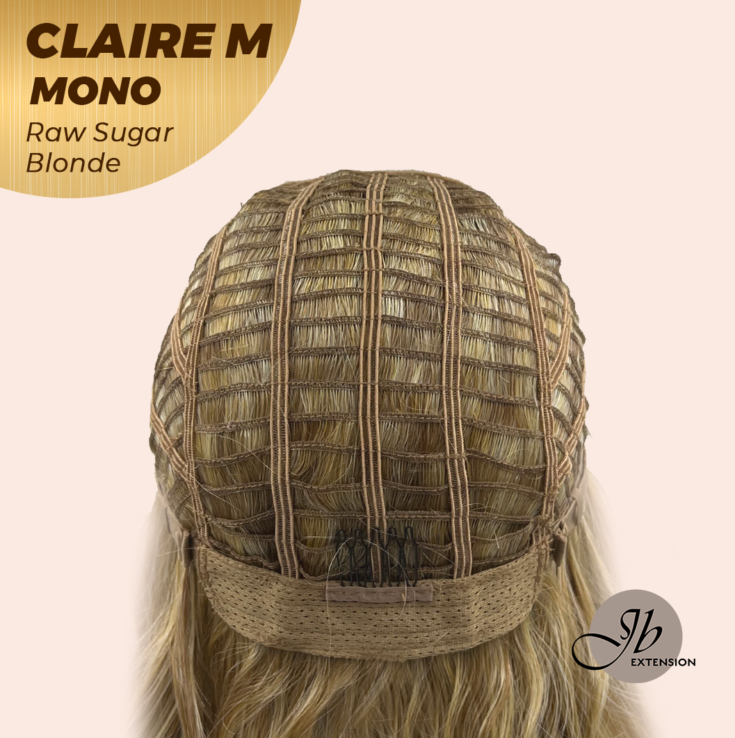 [PRE-ORDER] JBEXTENSION CLAIRE MONO RAW SUGAR BLONDE Partial Monofilament Wig 22 Inches Raw Sugar Blonde Partial Mono Lace Glueless Wig CLAIRE MONO RAW SUGAR BLONDE【BENDY EAR TABS】