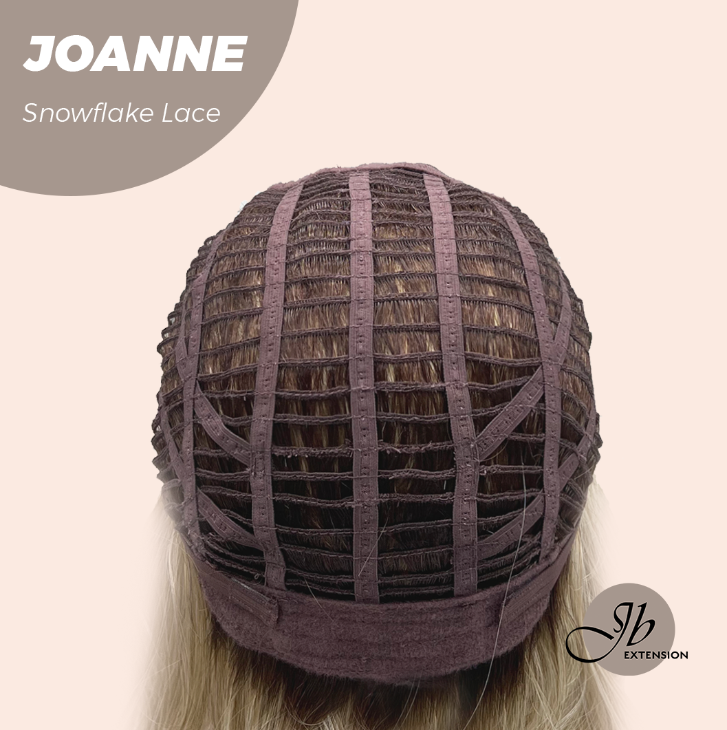 JBEXTENSION 11 Inches Mix Blonde Pre-Cut Side Part Snowflake Lace Frontlace Glueless Wig JOANNE【BENDY EAR TABS】
