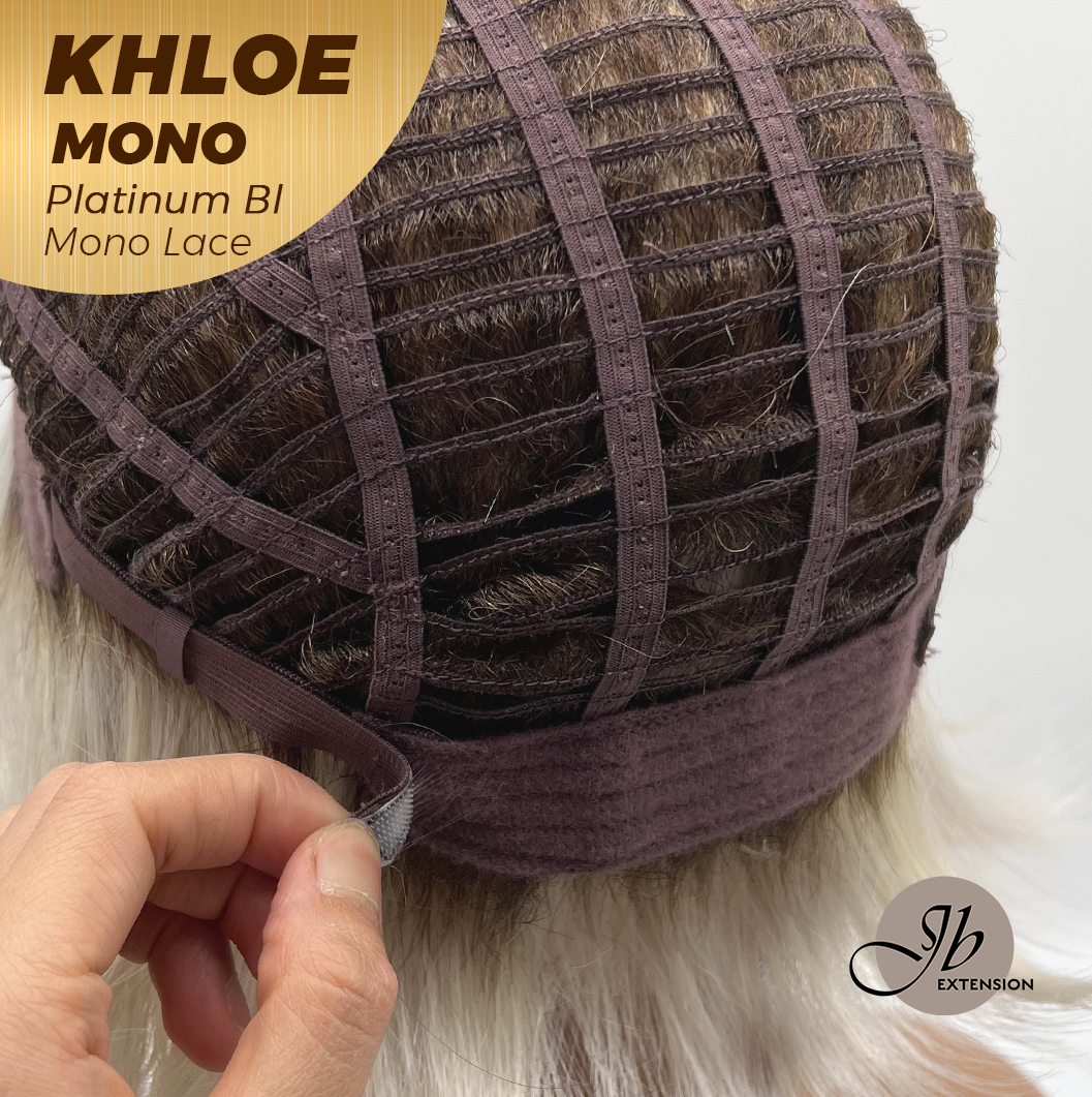 [PRE-ORDER] JBEXTENSION KHLOE MONO 6X5 Full Monofilament Hand Tied Top Wig 12 Inches Bob Cut Platinum Blonde Mono Lace Handmade Futura Fiber Wig With Anti-slip Silicone Strips Glueless Wig KHLOE MONO PLATINUM BLONDE【BENDY EAR TABS】