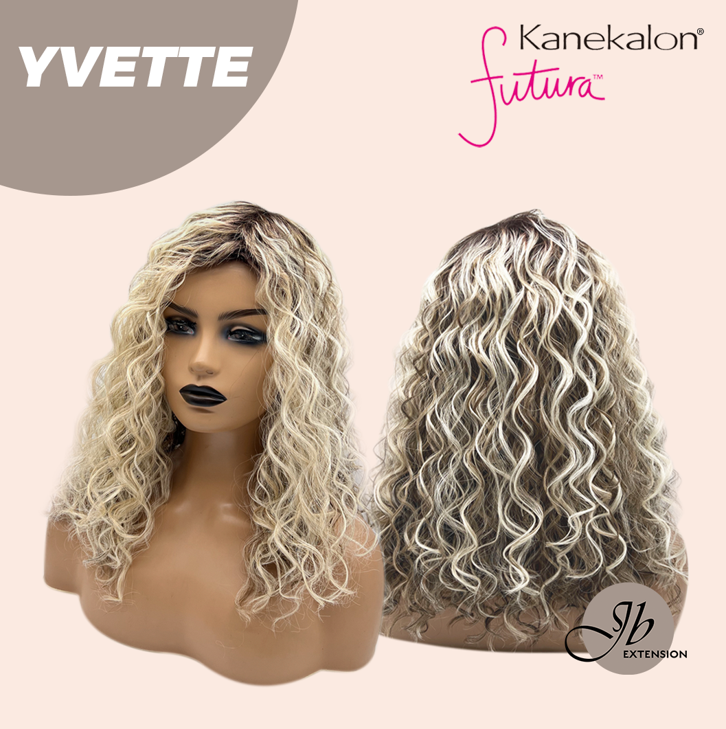JBEXTENSION 14 Inches Extra Curly Blonde with Brown Highlight Wig Women Fashion Full Machine Wig YVETTE【PLUS PERMATEASE】【BENDY EAR TABS】