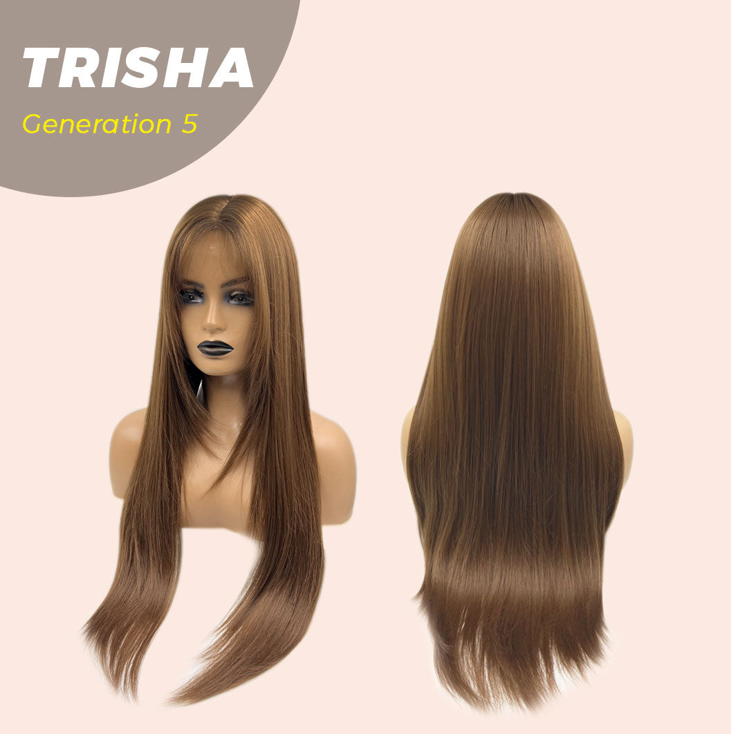 JBEXTENSION GENERATION FIVE 28 Inches Long Straight Mocha Brown Wig TRISHA G5