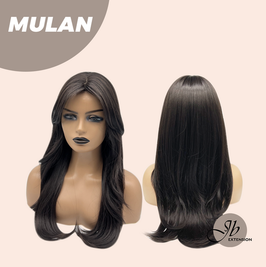 JBEXTENSION 24 Inches Midnight Brown( Black/Brown) Curly Wig MULAN