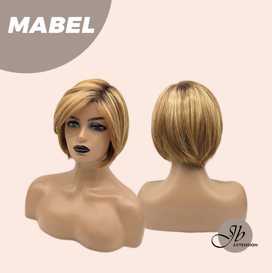 JBEXTENSION 8 Inches Dark Honey Blonde Women Fashion Full Machine Wig MABEL【PLUS PERMATEASE】【BENDY EAR TABS】