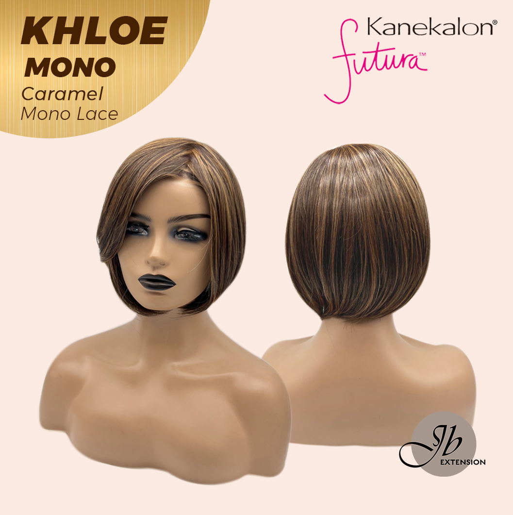 [PRE-ORDER] JBEXTENSION KHLOE MONO CARAMEL Monofilament Handmade Wig 6X5 Full Monofilament Hand Tied Top Wig 12 Inches Bob Cut Caramel Mono Lace Handmade Futura Fiber Wig With Anti-slip Silicone Strips Glueless Wig KHLOE MONO CARAMEL【BENDY EAR TABS】
