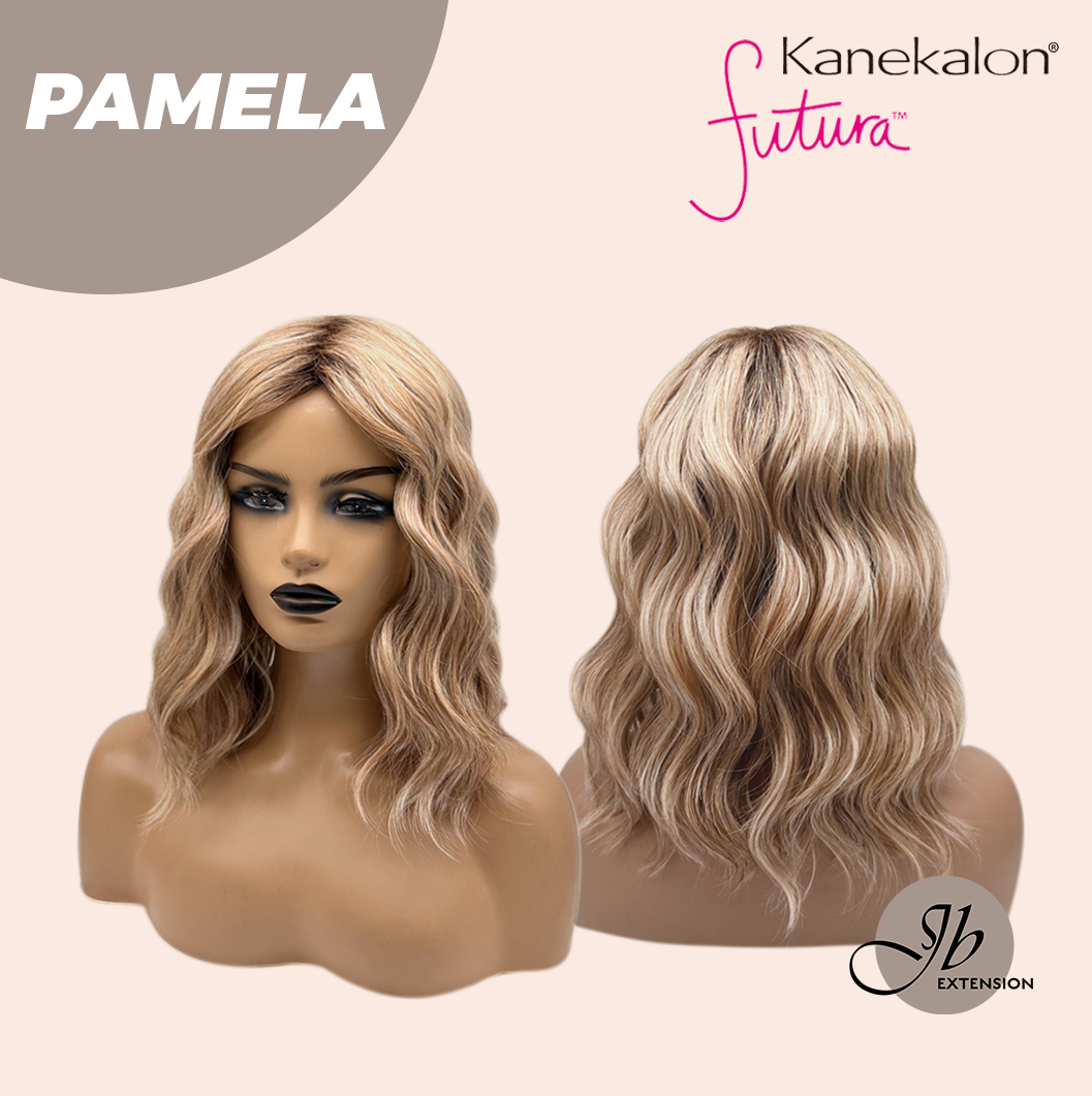 JBEXTENSION 14 Inches Ash Strawberry Blonde Women Fashion Full Machine Wig PAMELA【PLUS PERMATEASE】【BENDY EAR TABS】