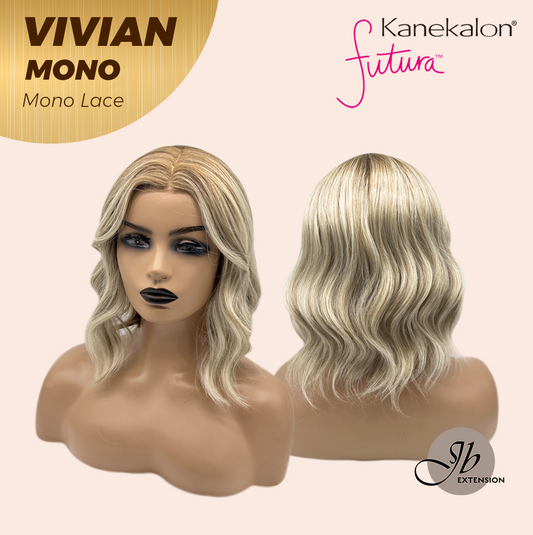 JBEXTENSION VIVIAN MONO Monofilament Handmade Wig 6X5 Full Monofilament Hand Tied Top Wig 12 Inches Blonde Wave Mono Lace Wig With Anti-slip Silicone Strips Glueless Wig VIVIAN MONO【BENDY EAR TABS】