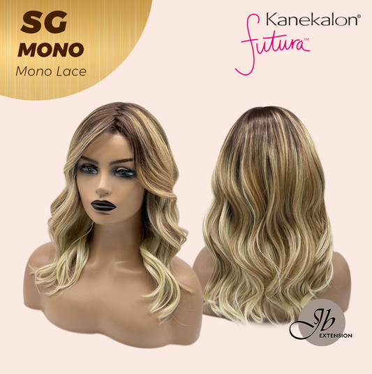 JBEXTENSION SG MONO Monofilament Handmade Wig 6X5 Full Monofilament Hand Tied Top Wig 15 Inches Sunset Blonde Mono Lace Wig With Anti-slip Silicone Strips Glueless Wig SG MONO【BENDY EAR TABS】