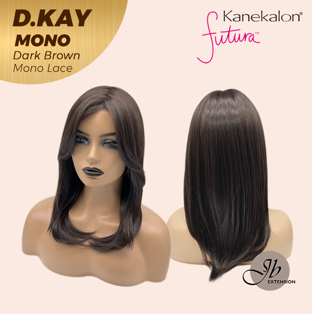 [PRE-ORDER] JBEXTENSION D.KAY MONO Partial Monofilament Wig 18 Inches Dark Brown Partial Mono Lace Glueless Women Fashion Wig D.KAY MONO DARK BROWN【BENDY EAR TABS】