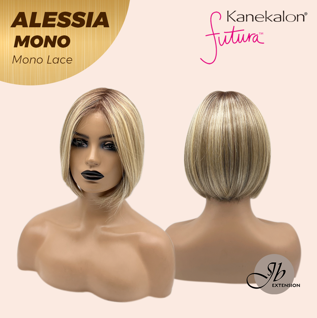 [PRE-ORDER] JBEXTENSION ALESSIA MONO Monofilament Handmade Wig 6X5 Full Monofilament Hand Tied Top Wig 10 Inches Bob Cut Mix Blonde Mono Lace Wig Glueless Wig ALESSIA MONO【BENDY EAR TABS】