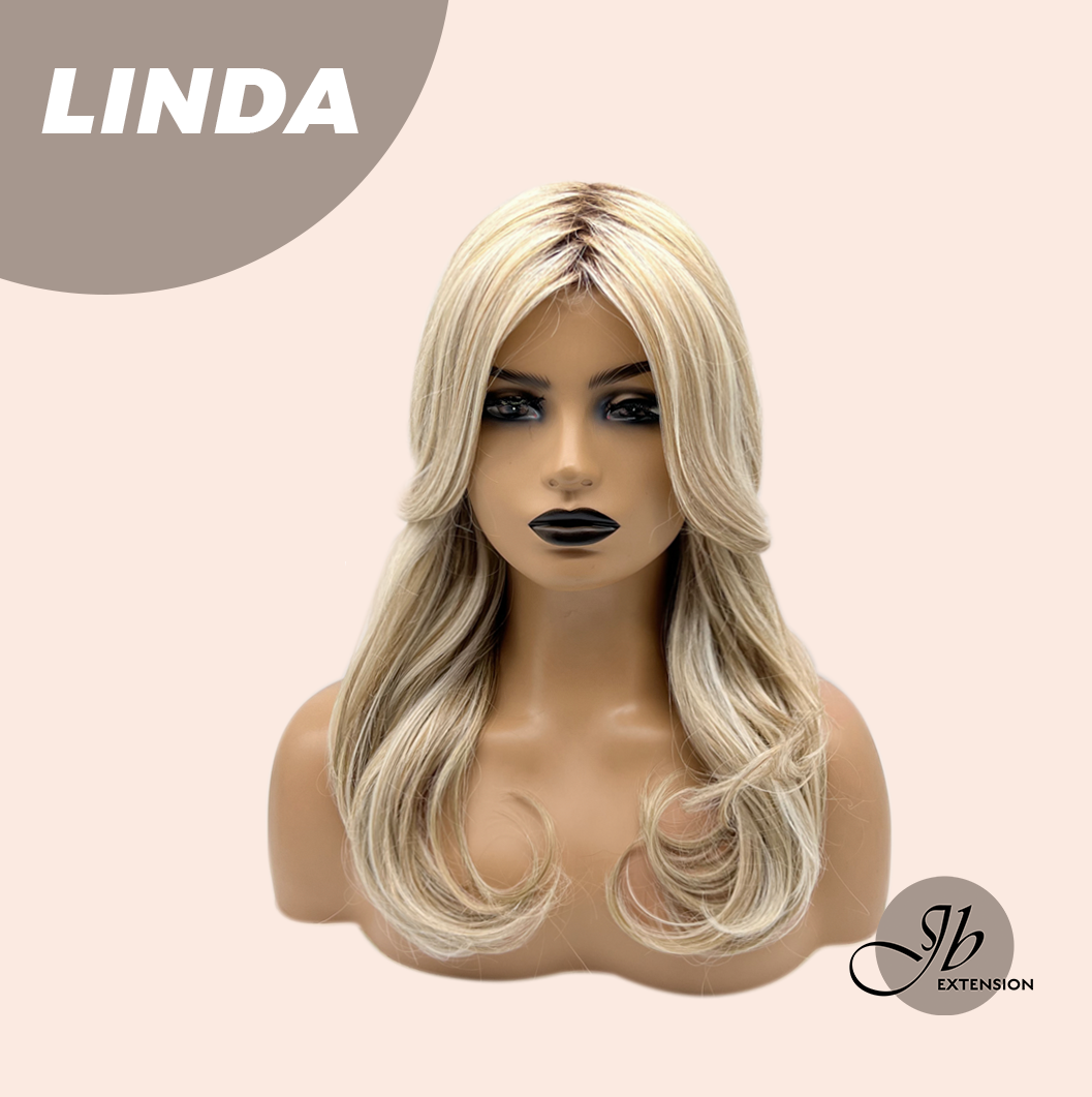 JBEXTENSION 18 Inches Blonde Women Fashion Full Machine Wig LINDA【PLUS PERMATEASE】【BENDY EAR TABS】