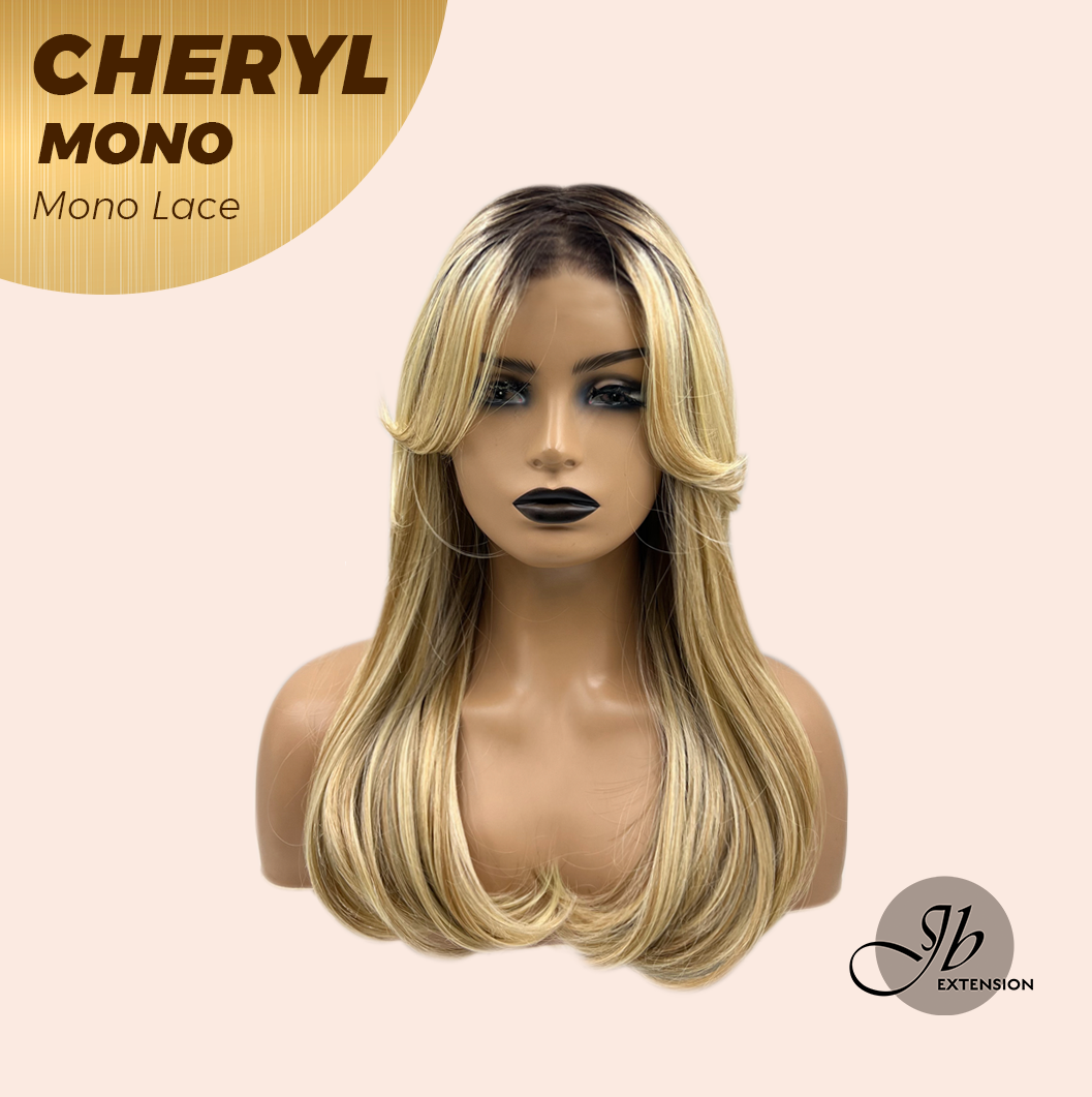 JBEXTENSION CHERYL MONO Monofilament Handmade Wig 6X5 Full Monofilament Hand Tied Top Wig 22 Inches Blonde Mono Lace Wig With Anti-slip Silicone Strips Glueless Wig CHERYL MONO【BENDY EAR TABS】