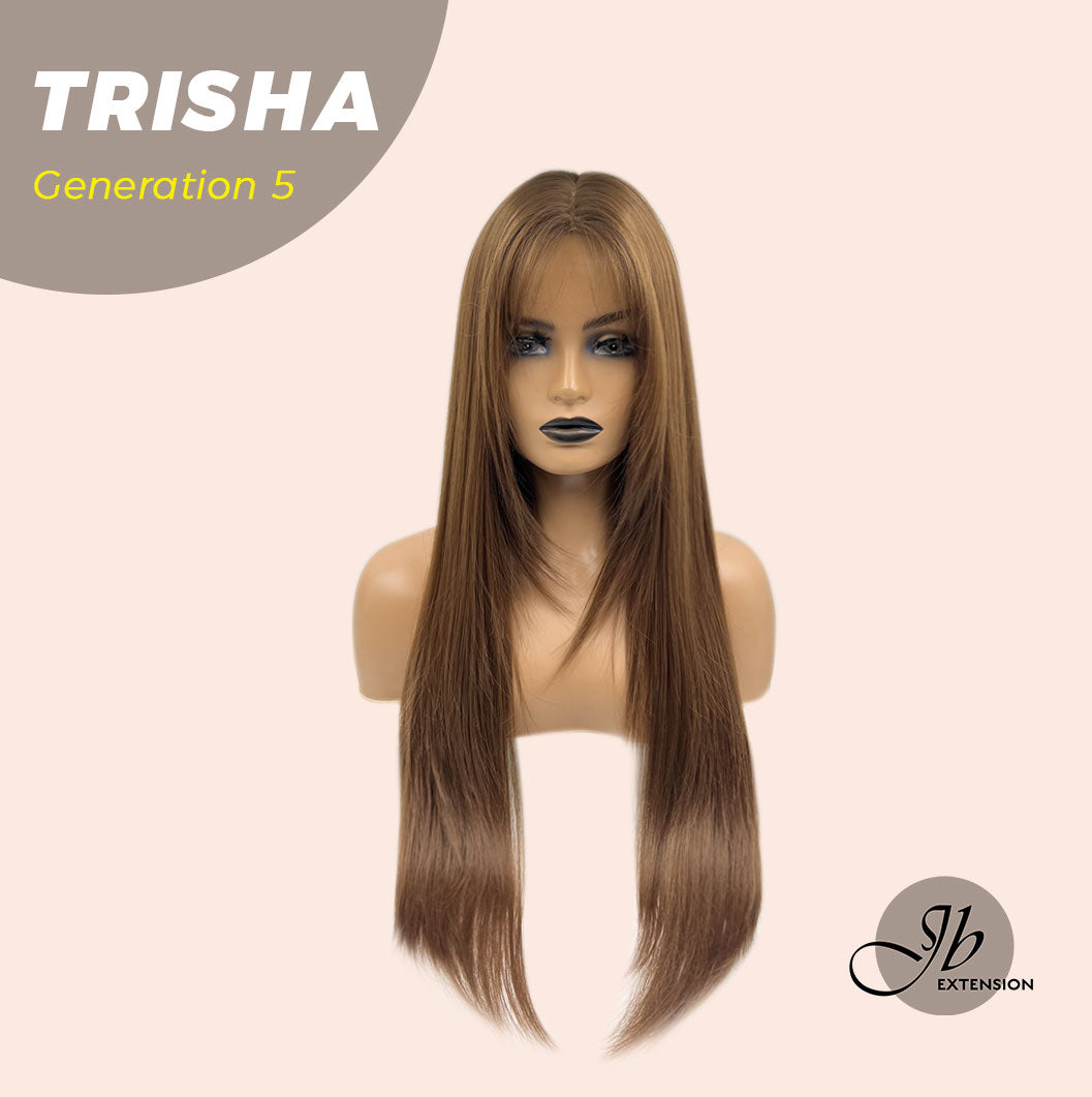 JBEXTENSION GENERATION FIVE 28 Inches Long Straight Mocha Brown Wig TRISHA G5