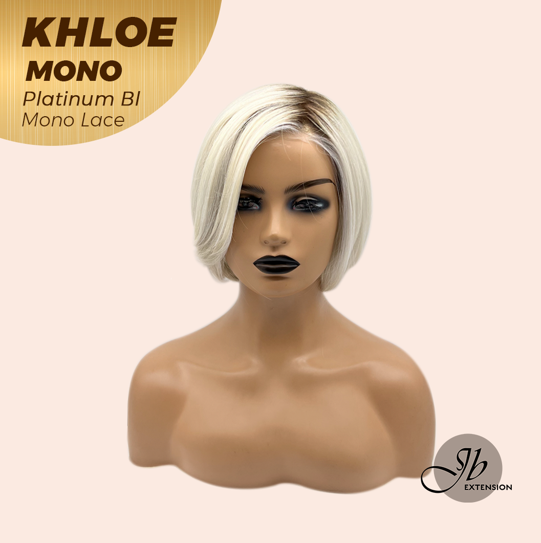 [PRE-ORDER] JBEXTENSION KHLOE MONO 6X5 Full Monofilament Hand Tied Top Wig 12 Inches Bob Cut Platinum Blonde Mono Lace Handmade Futura Fiber Wig With Anti-slip Silicone Strips Glueless Wig KHLOE MONO PLATINUM BLONDE【BENDY EAR TABS】