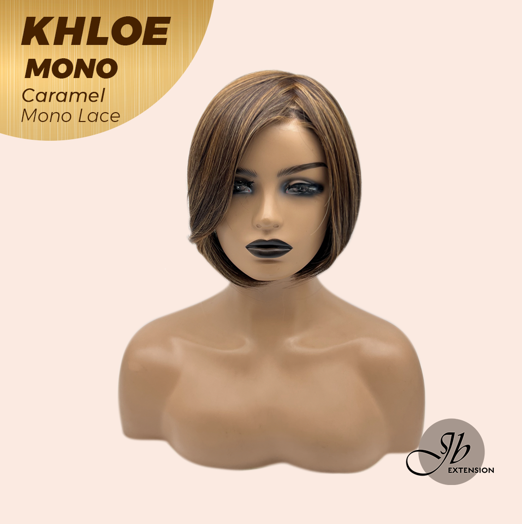 [PRE-ORDER] JBEXTENSION KHLOE MONO CARAMEL Monofilament Handmade Wig 6X5 Full Monofilament Hand Tied Top Wig 12 Inches Bob Cut Caramel Mono Lace Handmade Futura Fiber Wig With Anti-slip Silicone Strips Glueless Wig KHLOE MONO CARAMEL【BENDY EAR TABS】