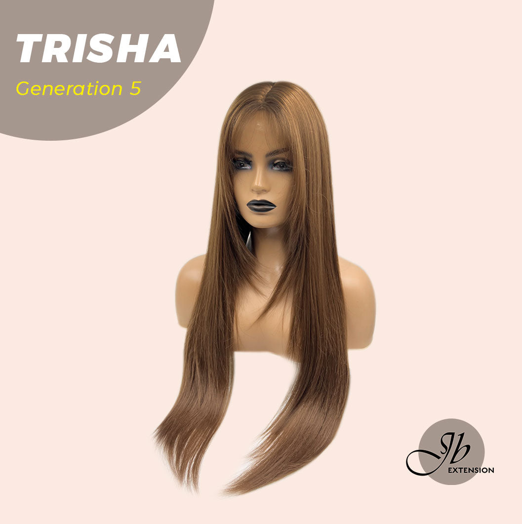 JBEXTENSION GENERATION FIVE 28 Inches Long Straight Mocha Brown Wig TRISHA G5