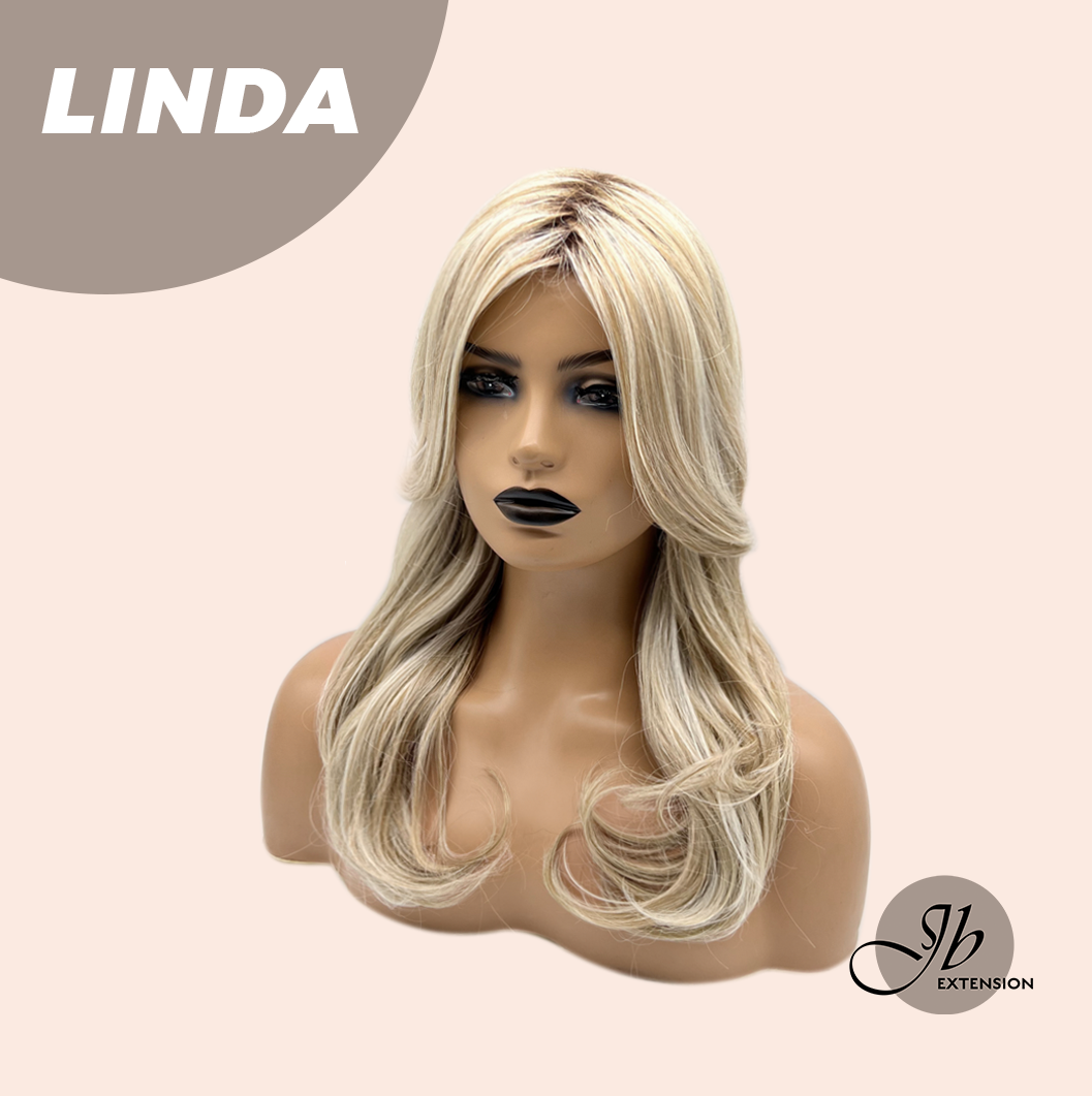 JBEXTENSION 18 Inches Blonde Women Fashion Full Machine Wig LINDA【PLUS PERMATEASE】【BENDY EAR TABS】