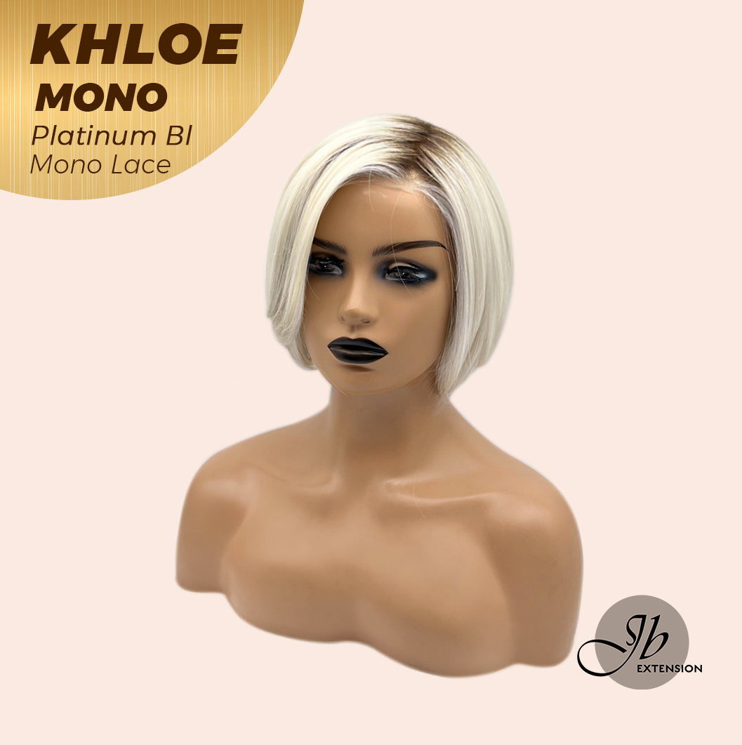 [PRE-ORDER] JBEXTENSION KHLOE MONO 6X5 Full Monofilament Hand Tied Top Wig 12 Inches Bob Cut Platinum Blonde Mono Lace Handmade Futura Fiber Wig With Anti-slip Silicone Strips Glueless Wig KHLOE MONO PLATINUM BLONDE【BENDY EAR TABS】