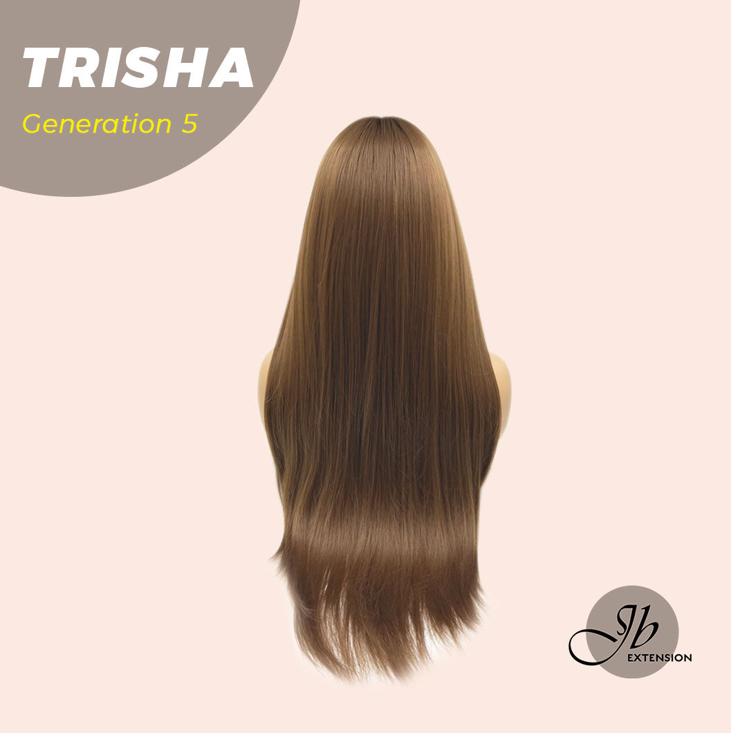 JBEXTENSION GENERATION FIVE 28 Inches Long Straight Mocha Brown Wig TRISHA G5