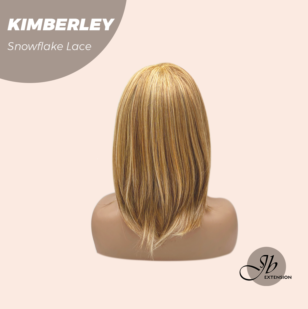 JBEXTENSION 14 Inches Honey Blonde Pre-Cut Snowflake Lace Frontlace Glueless Wig KIMBERLEY【PERMATEASE】【BENDY EAR TABS】