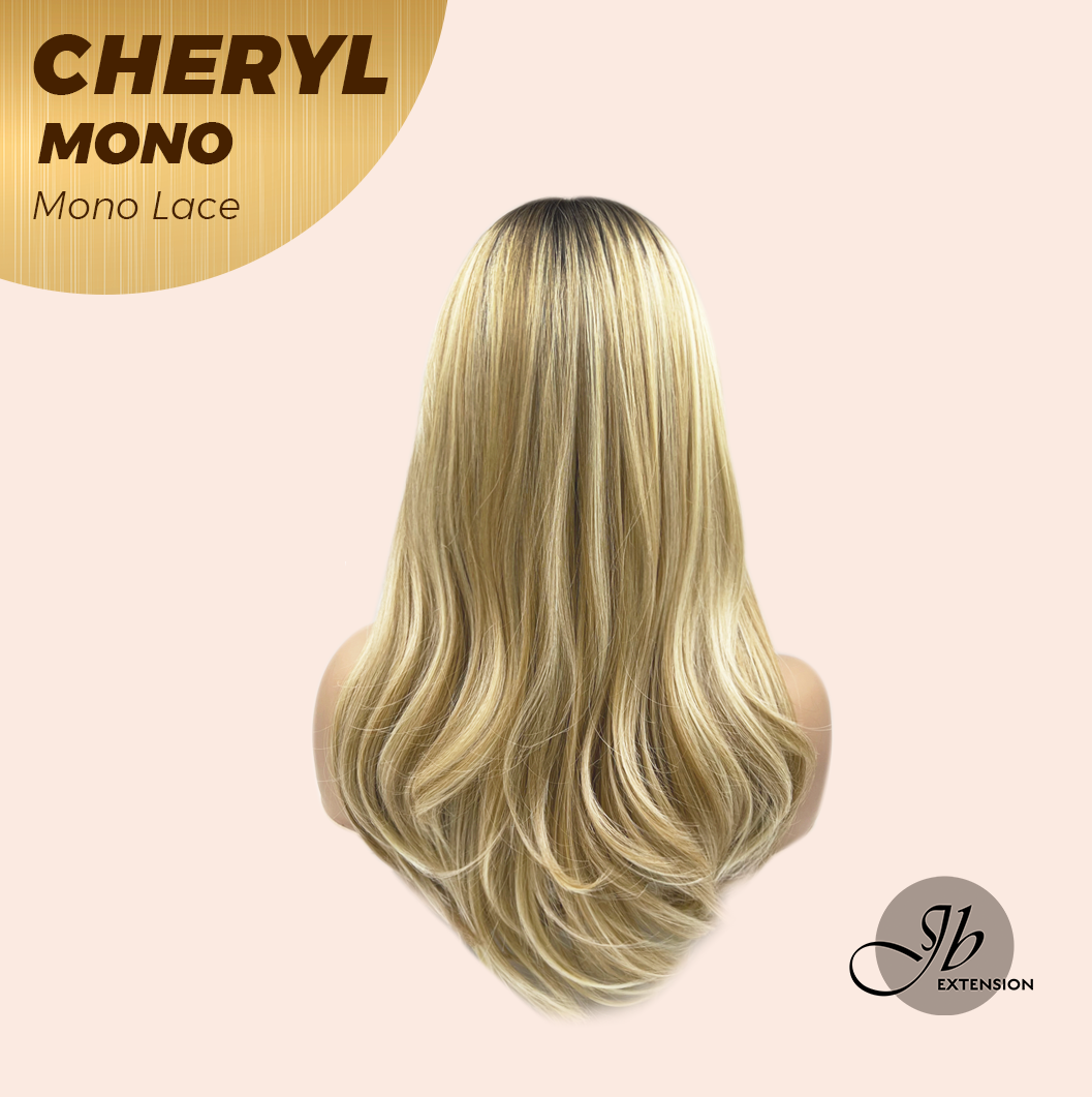 JBEXTENSION CHERYL MONO Monofilament Handmade Wig 6X5 Full Monofilament Hand Tied Top Wig 22 Inches Blonde Mono Lace Wig With Anti-slip Silicone Strips Glueless Wig CHERYL MONO【BENDY EAR TABS】