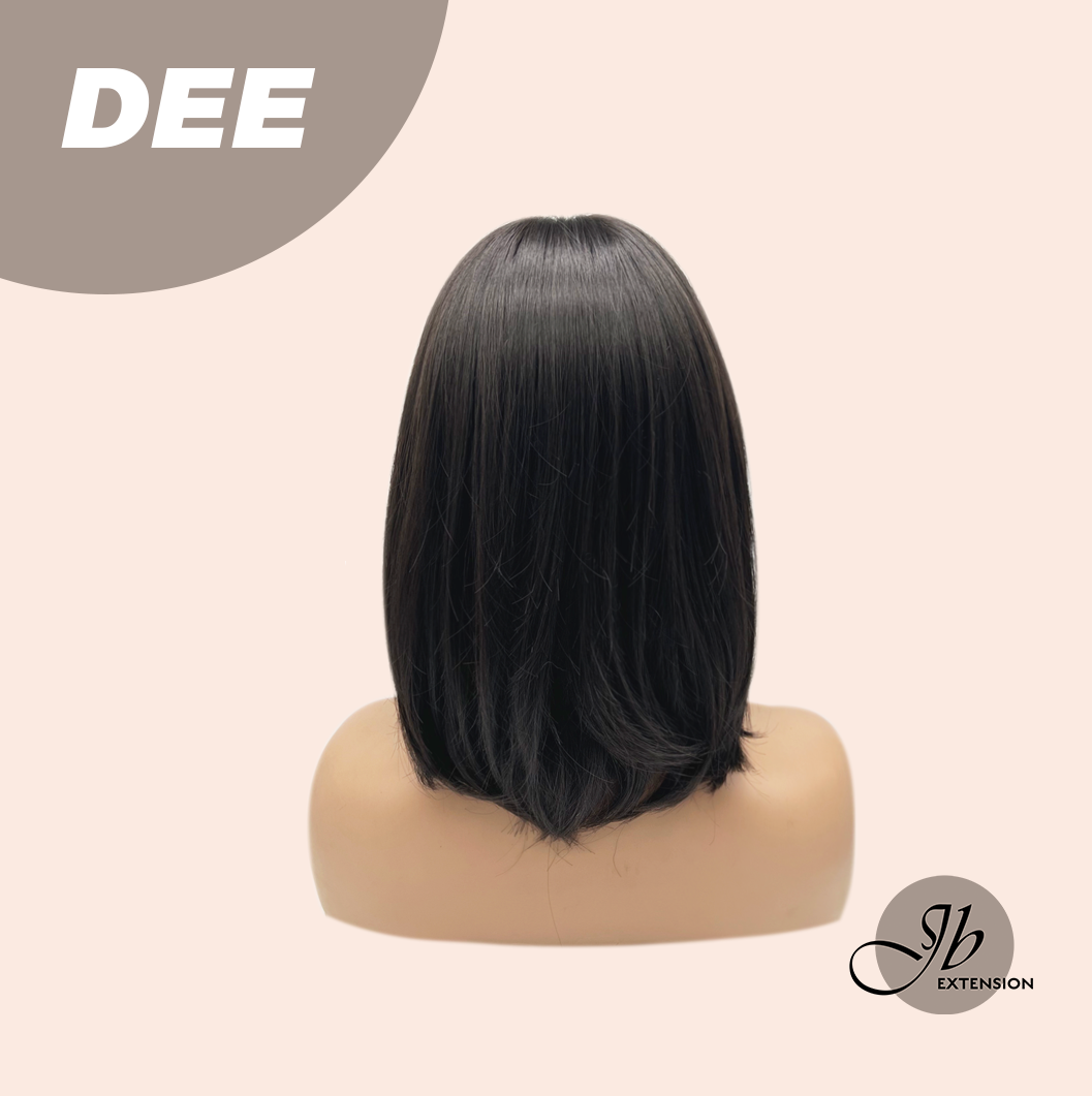 JBEXTENSION 14 Inches Midnight Brown( Black/Brown) Wig with Bangs DEE
