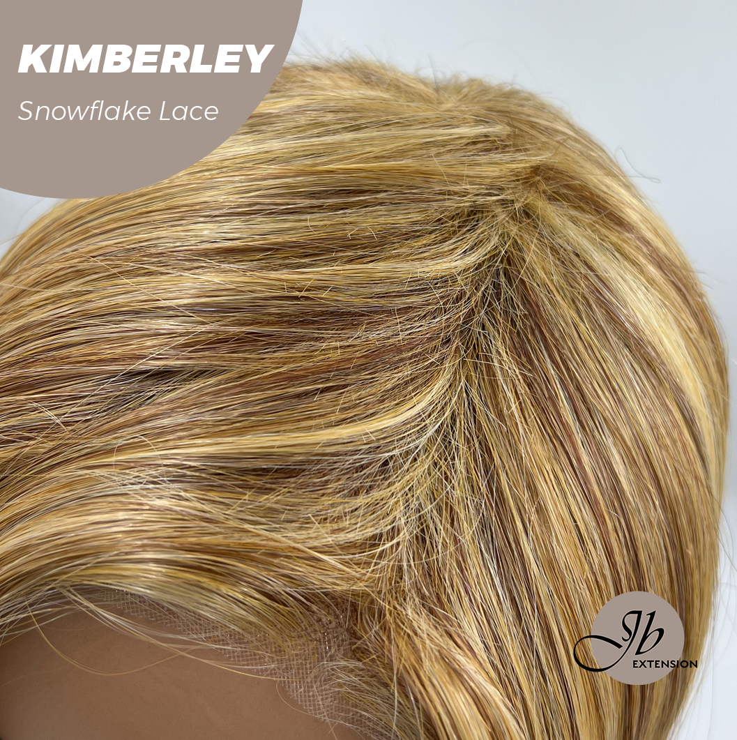JBEXTENSION 14 Inches Honey Blonde Pre-Cut Snowflake Lace Frontlace Glueless Wig KIMBERLEY【PERMATEASE】【BENDY EAR TABS】
