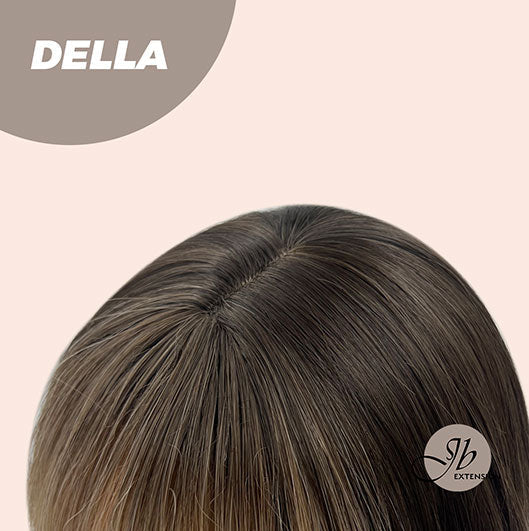 JBEXTENSION 25 Inches Balayage With Dark Root Curly Wig With Bangs DELLA