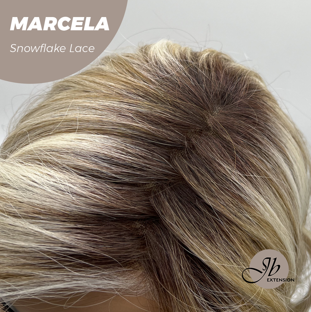 [PRE-ORDER] JBEXTENSION 15 Inches Blonde Pre-Cut Side Part Snowflake Lace Frontlace Glueless Wig MARCELA【BENDY EAR TABS】
