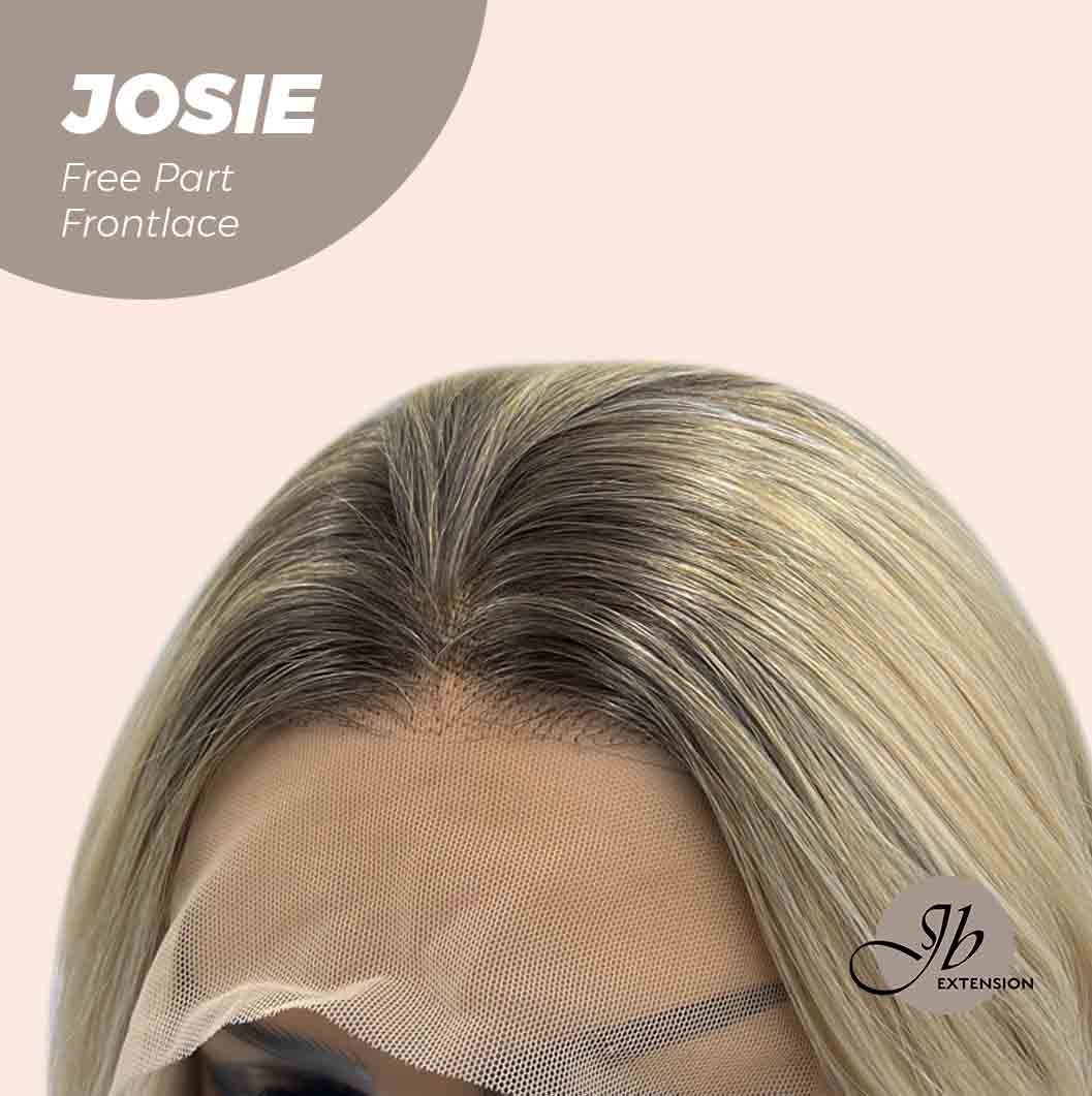 JBEXTENSION 26 Inches Blonde With Dark Root Wave Lace Front Wig.Pre Plucked 6*14 HD Transparent Lace Frontal Glueless Wig JOSIE