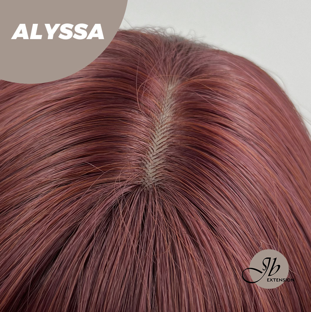 JBEXTENSION 25 Inches Red Curly Fashion Wig With Full Bangs ALYSSA