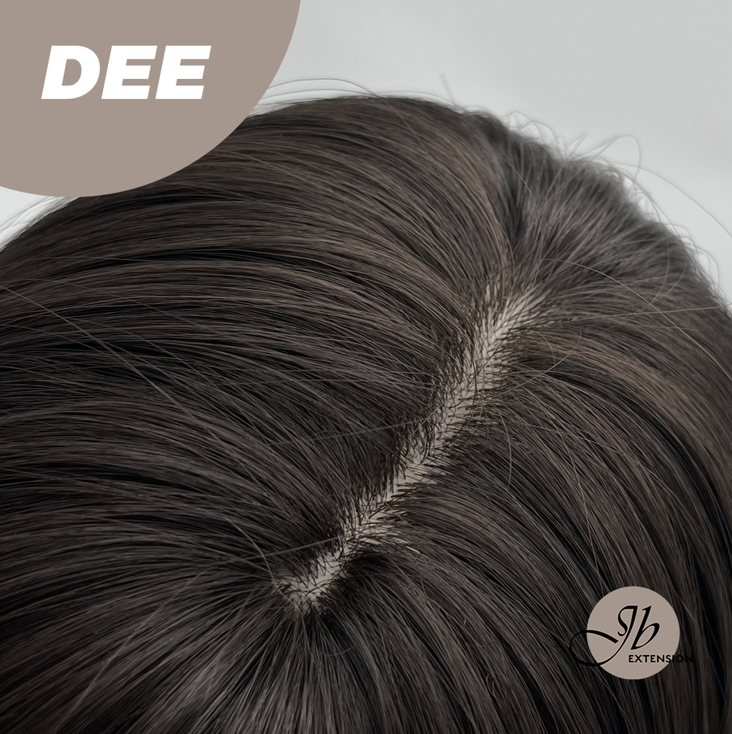 JBEXTENSION 14 Inches Midnight Brown( Black/Brown) Wig with Bangs DEE